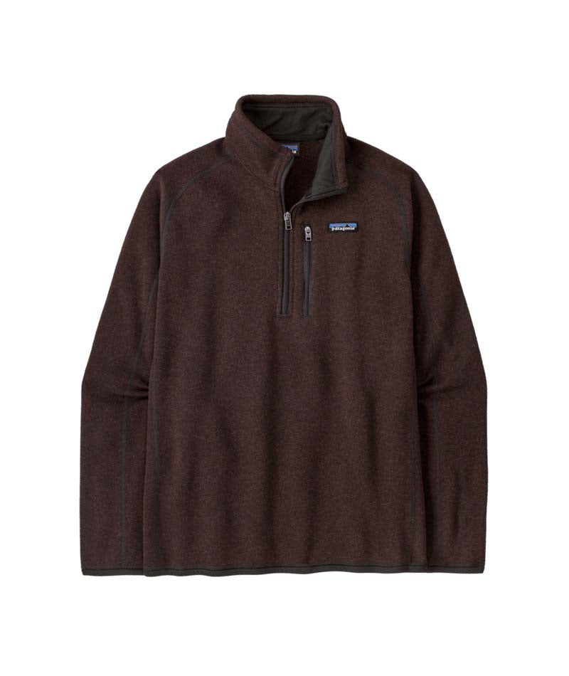Patagonia Better Sweater Mens 1_4 Zip- Brown fleece pullover with a visible brand logo on a white background