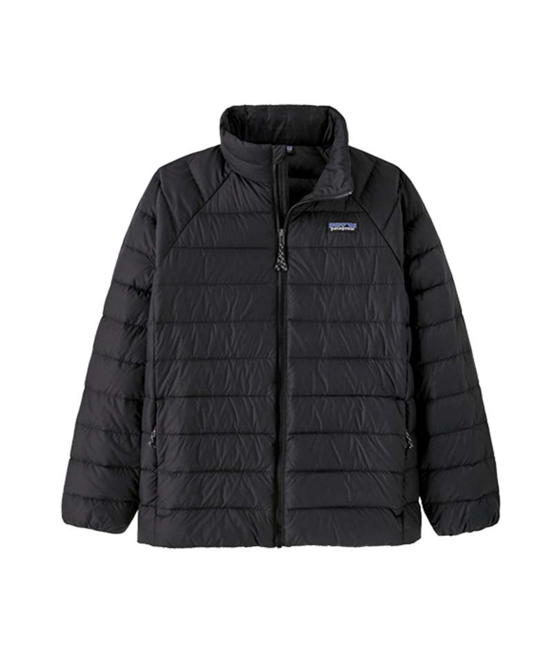 Patagonia Down Sweater Kids Jacket-Light gray textured shirt on a white background