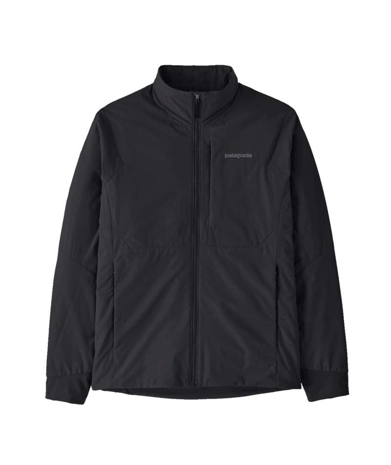Patagonia Nano-Air Light Mens Jacket- Black jacket with a brand logo on a white background
