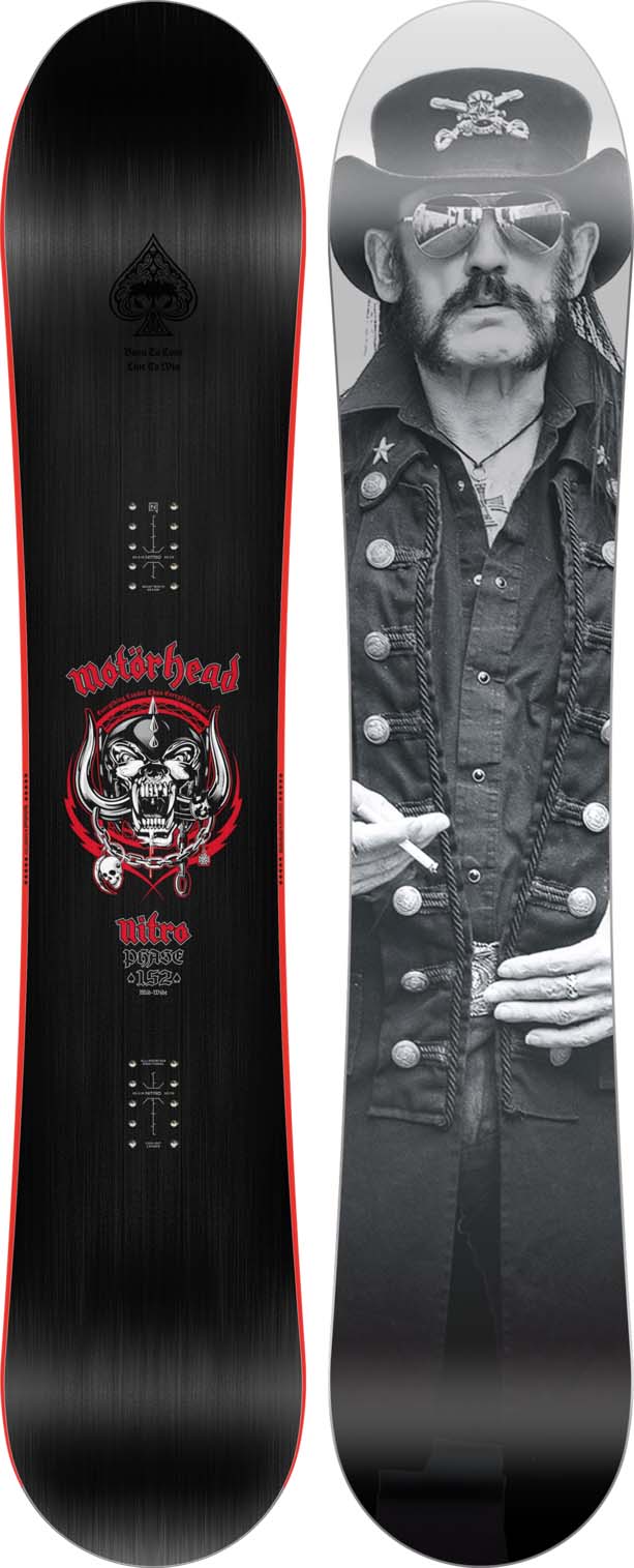 PhaseXMotorhead- Multicolored snowboard on a white background