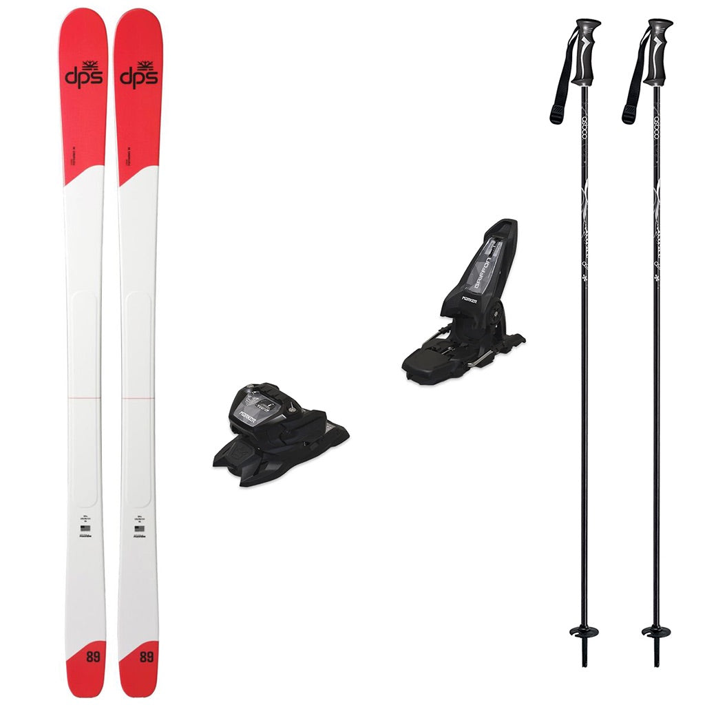 Pisteworks89w_Griffon13- Ski package on a white background
