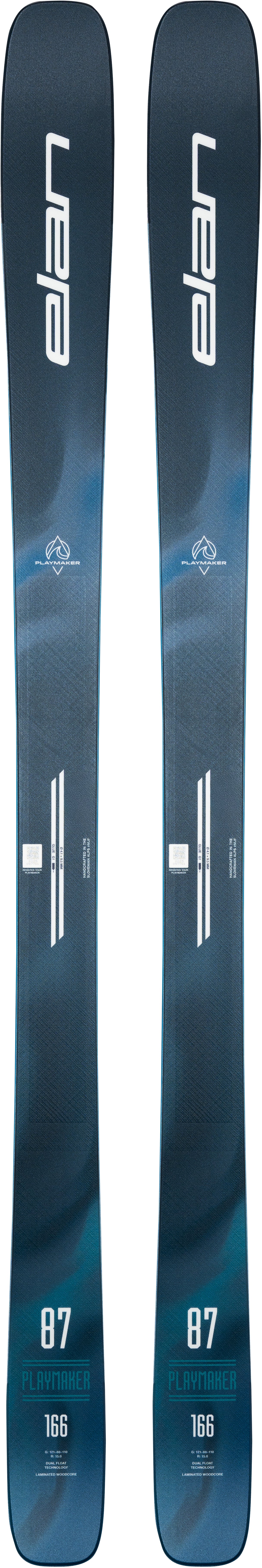 Playmaker87- Blue skis on a white background