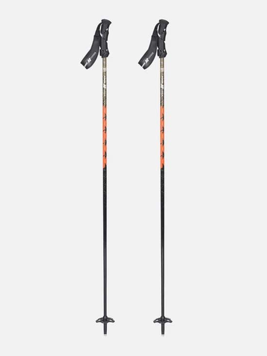PowerCarbonSkiPole-Green ski poles on a white background