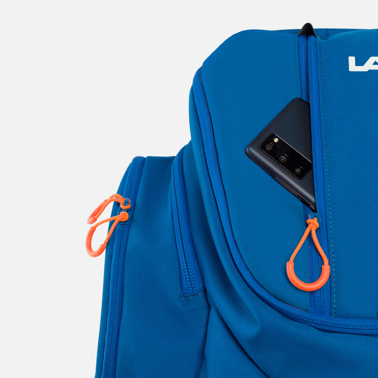 RacerBag- Blue and orange bag on a white background