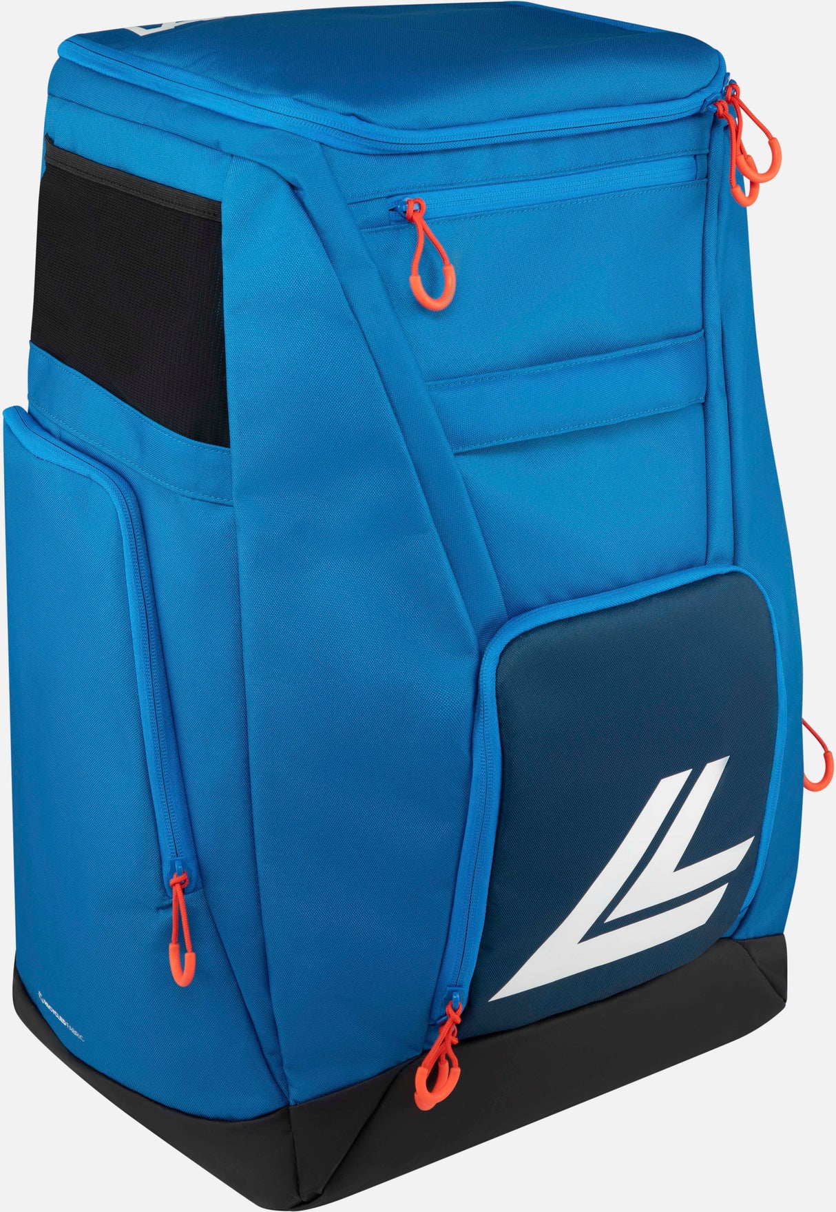 RacerBagSmall- Blue and orange bag on a white background
