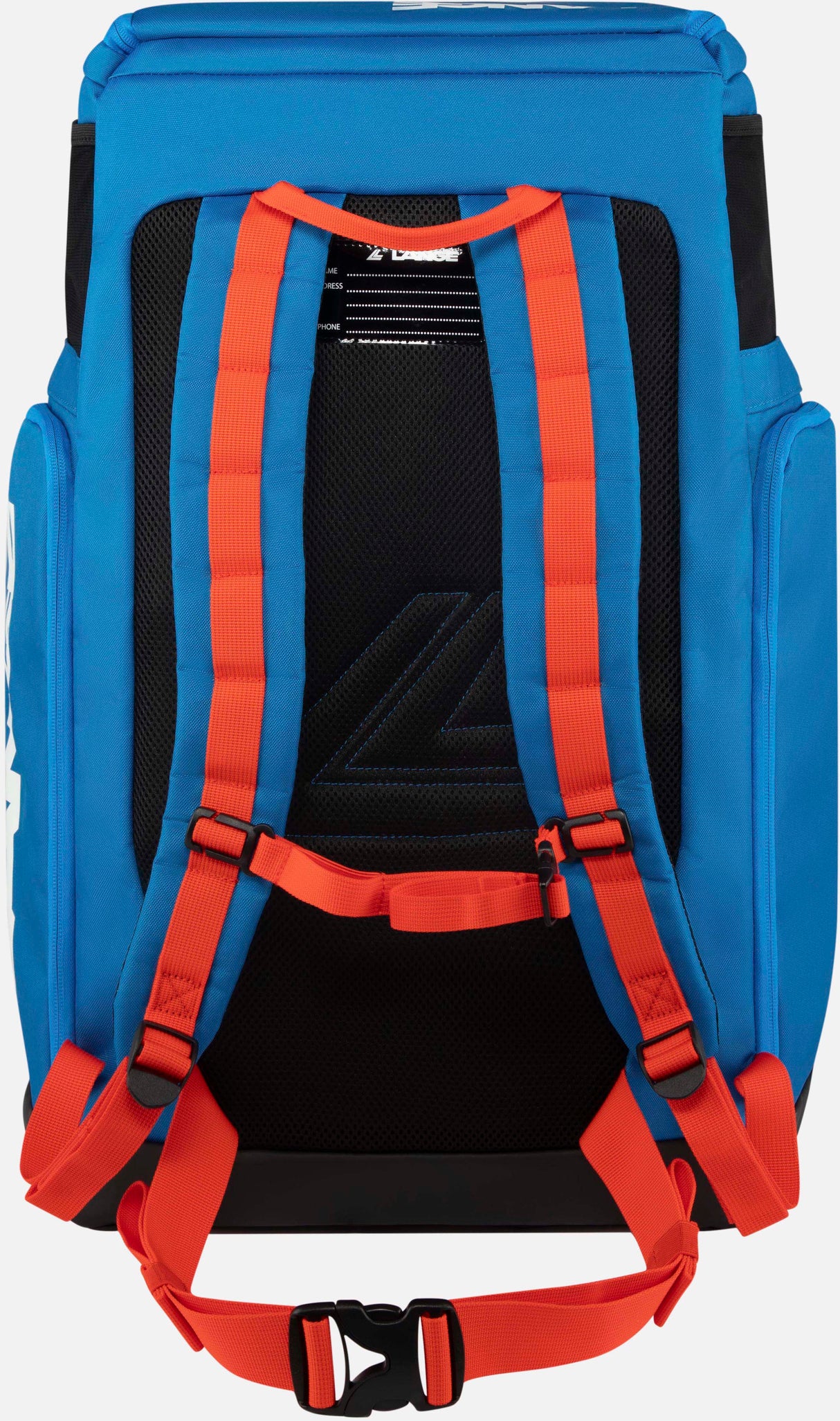 RacerBagSmall- Blue and orange bag on a white background