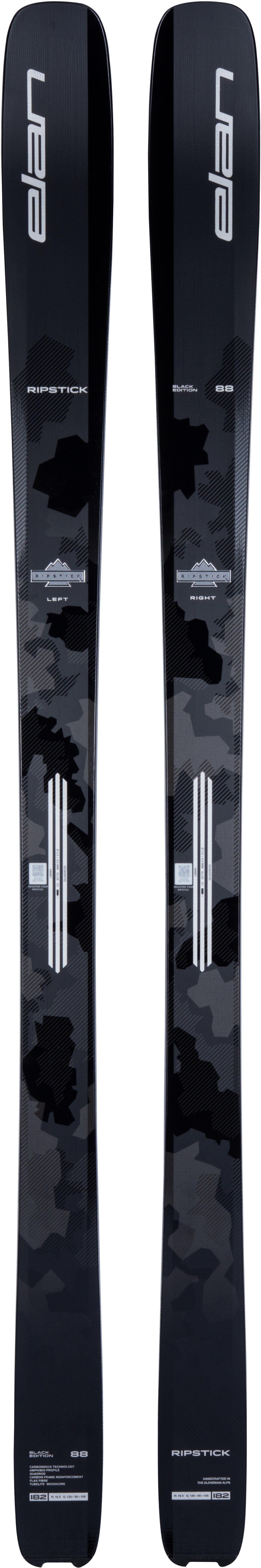 Ripstick88BlackEdition- Black ski on white background