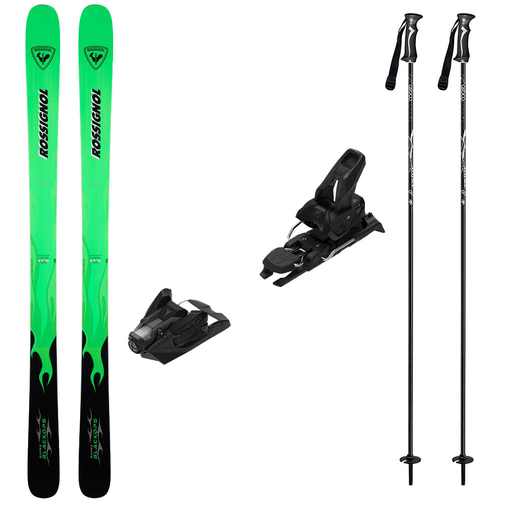 Rossignol Super Blackops Mens Skis 2027 with Strive 14 Bindings Ski Package