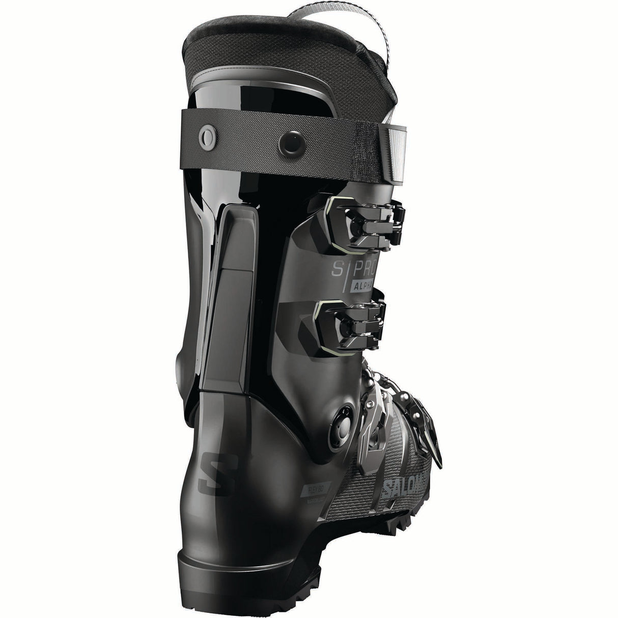 SPROALPHA80TGW-Salomon ski boot on a white background