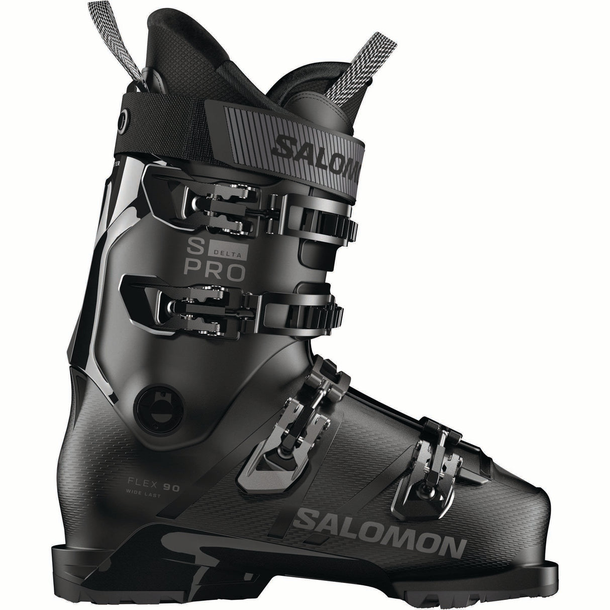 SPRODELTA90-Salomon ski boot on a white background