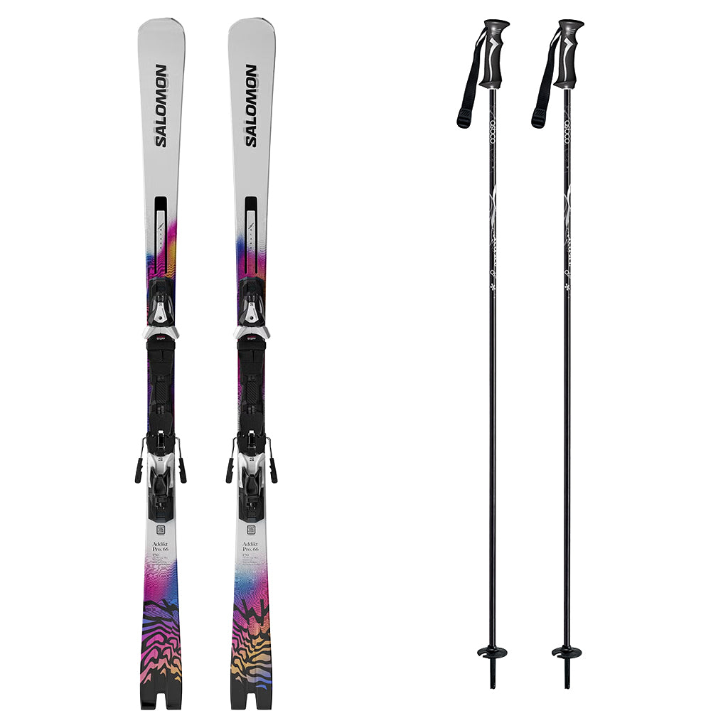 Salomon Addikt Pro 66 Skis 2027 with MI12 GW System Bindings Ski Package