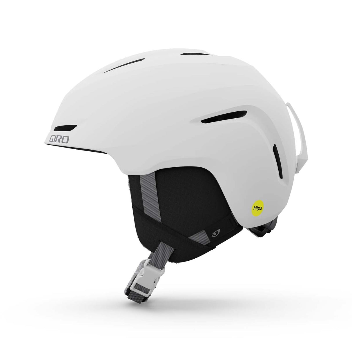 SarioMIPS-White helmet with black interior on a white background