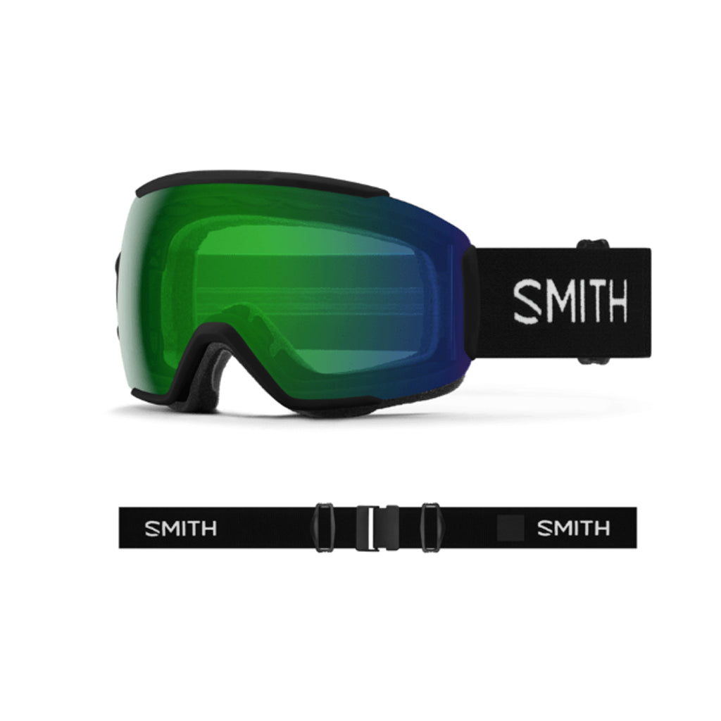 SequenceOTGGoggle-Smith ski goggles with green lens on a white background