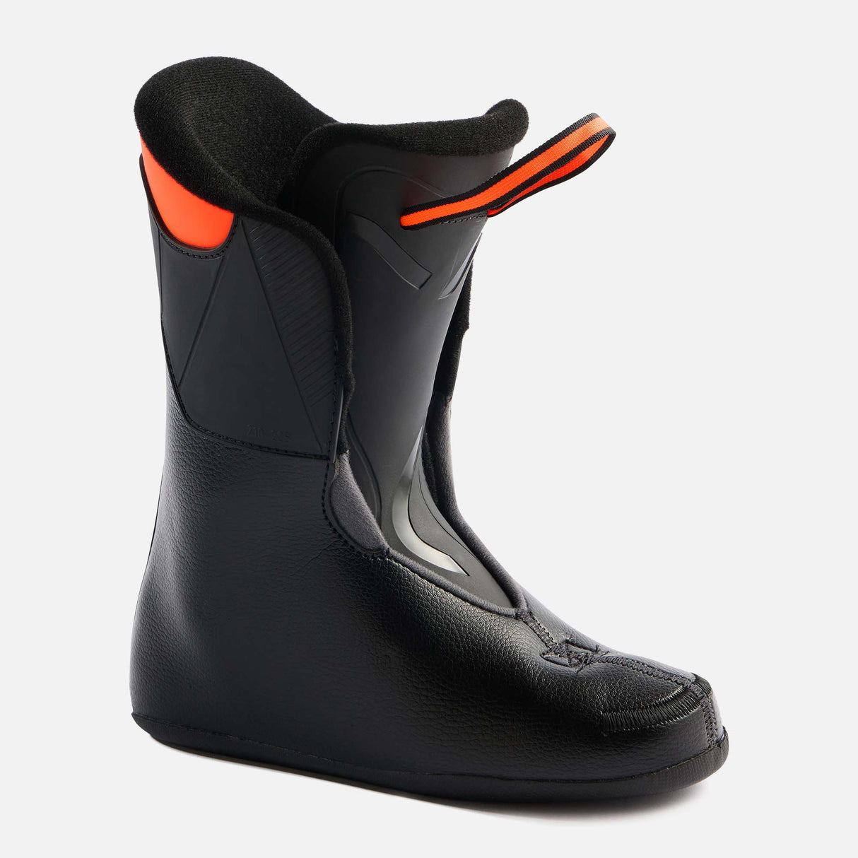 ShadowJ- Black and red ski boot on a white background