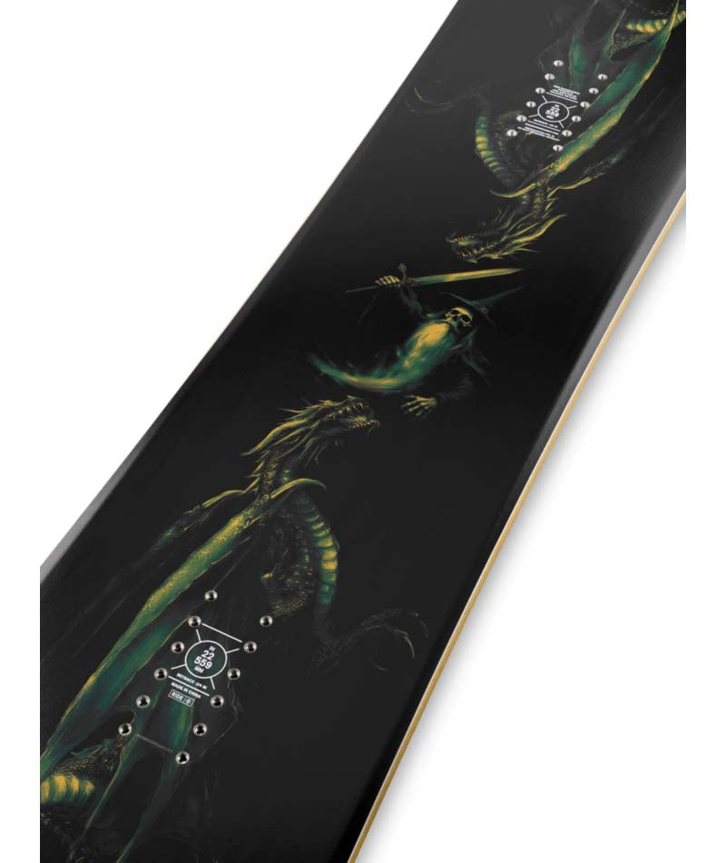 Shadowban- Black multicolored snowboard on a white background