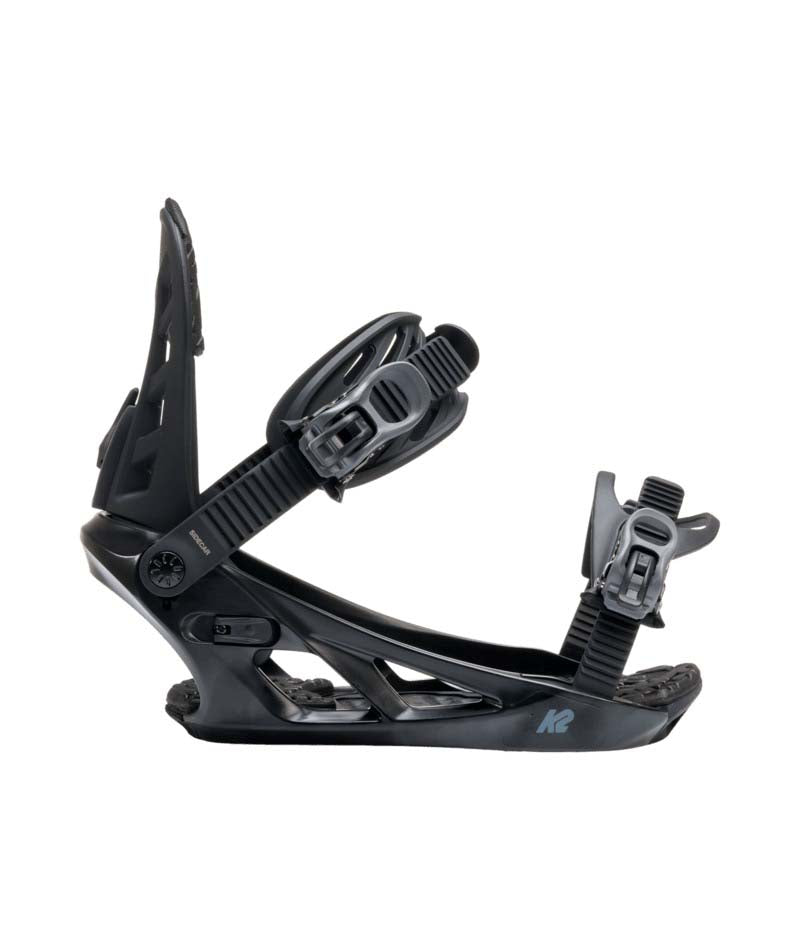 Sidecar- Black snowboard binding on a white background