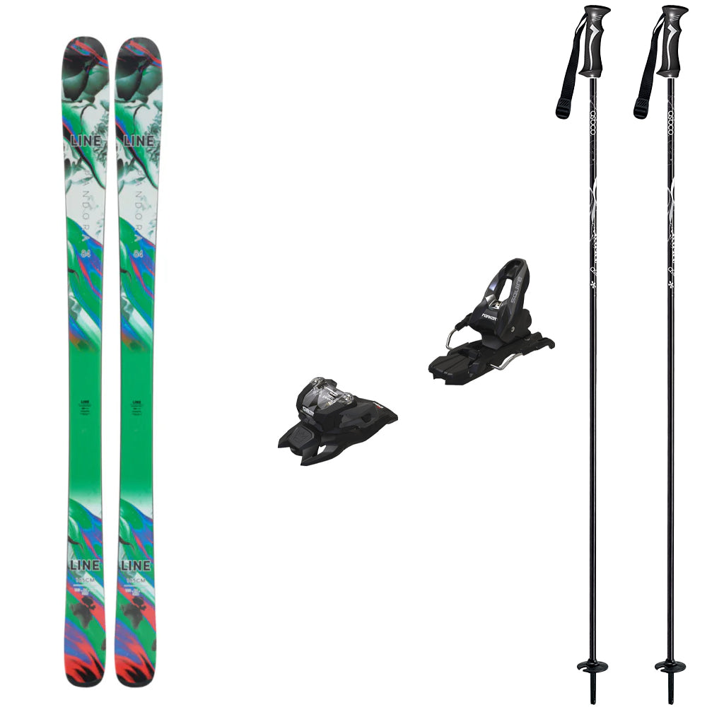 Line Pandora 84 Skis 2024 with Salomon Stage 10 Binding Womens Ski Package