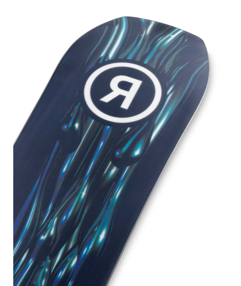 Smokescreen- Black and blue snowboard on a white background