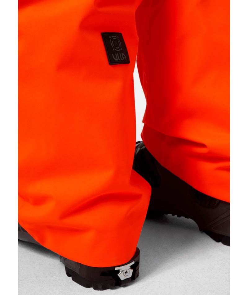 SognCargoPant-Orange snow pants with black accents on a white background