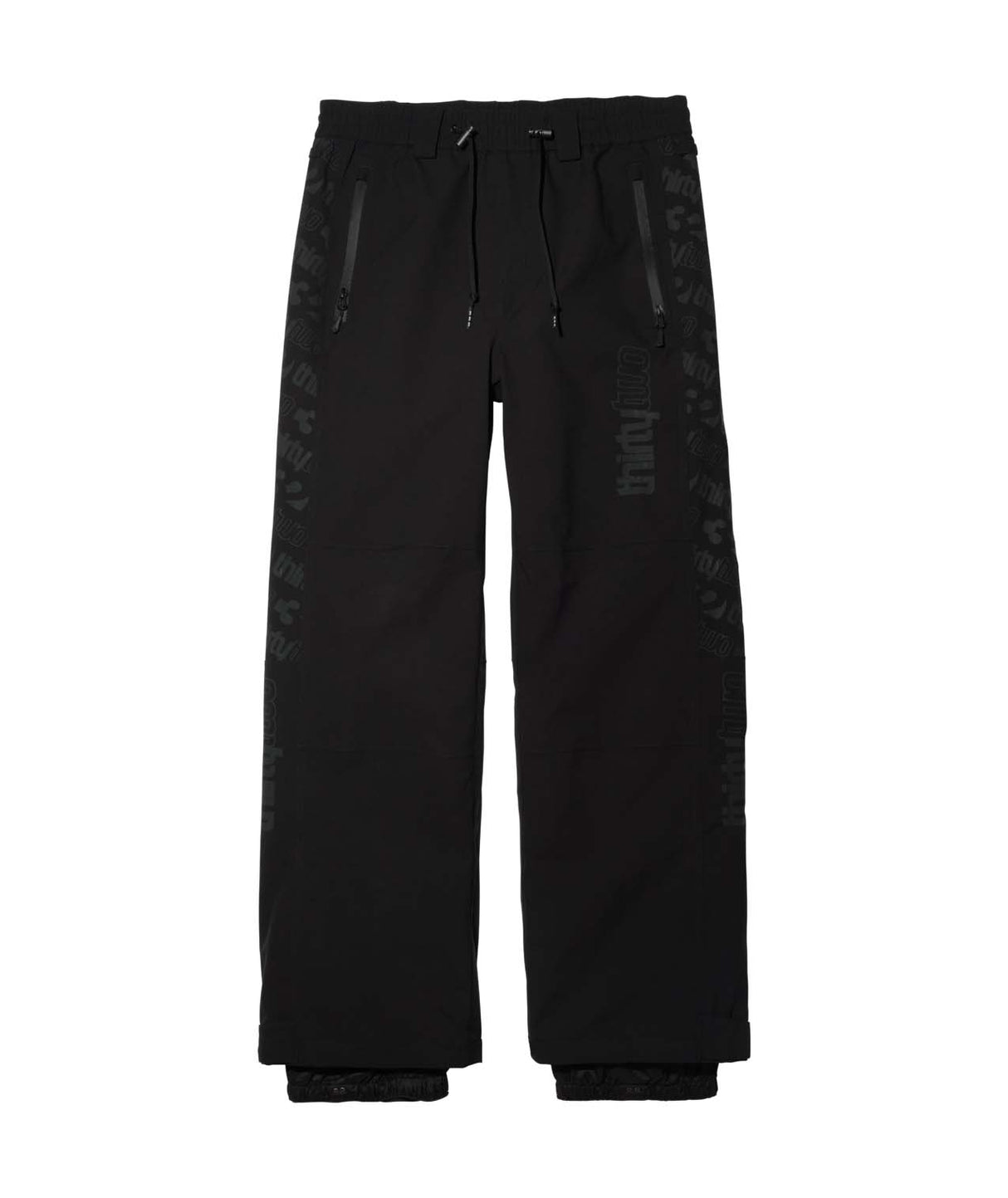 SweeperPant- Black pants with side zippers on a white background