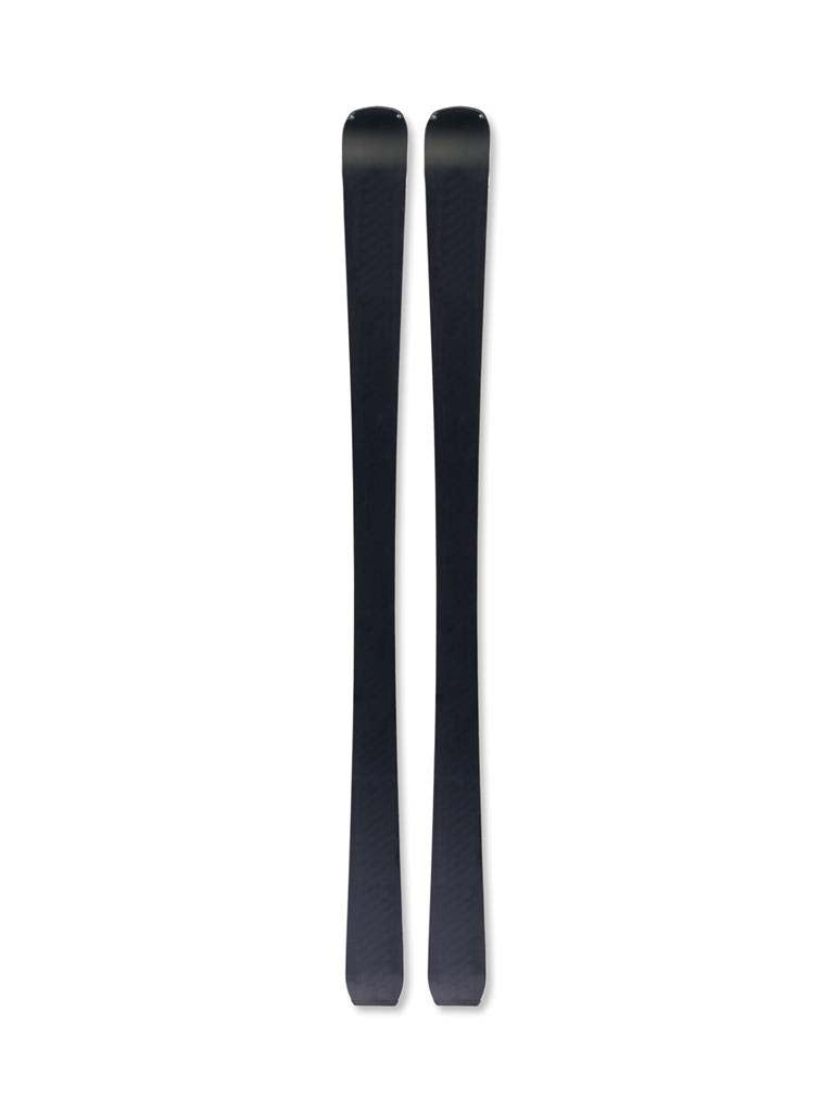THECURVGT85_RSW12PR- A single ski shown vertically against a plain white background, with visible branding and model text including 'THECURV' and 'GT85'. The ski has a dark gray base with bright yellow graphics and black details.
