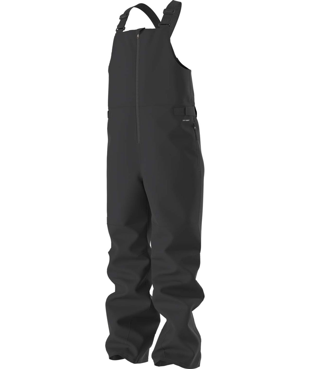 TeenFreedomInsulatedBib-Black bib overalls on a white background