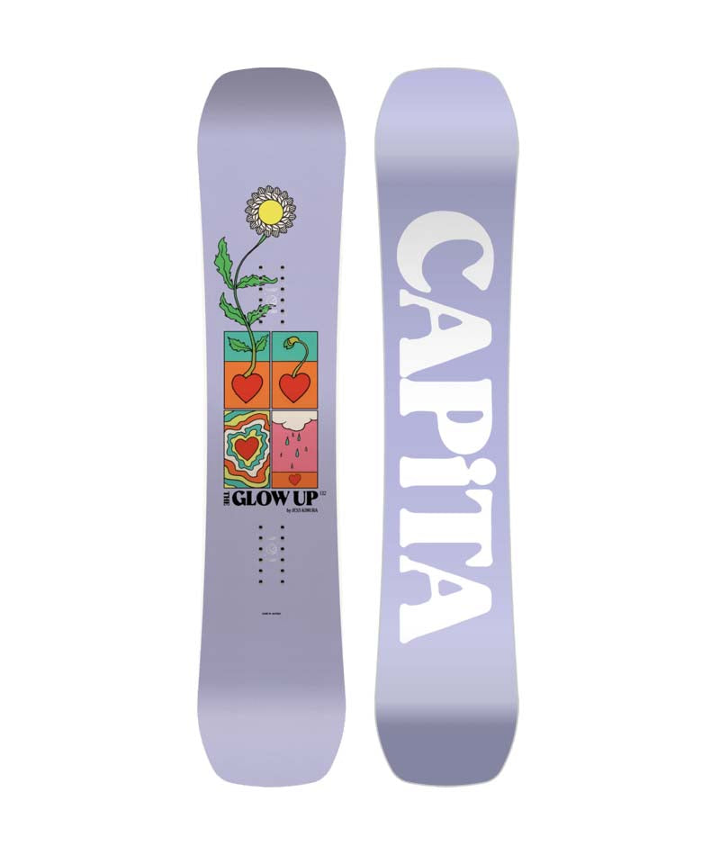 TheGlowUpJK-multicolored snowboard on a white background