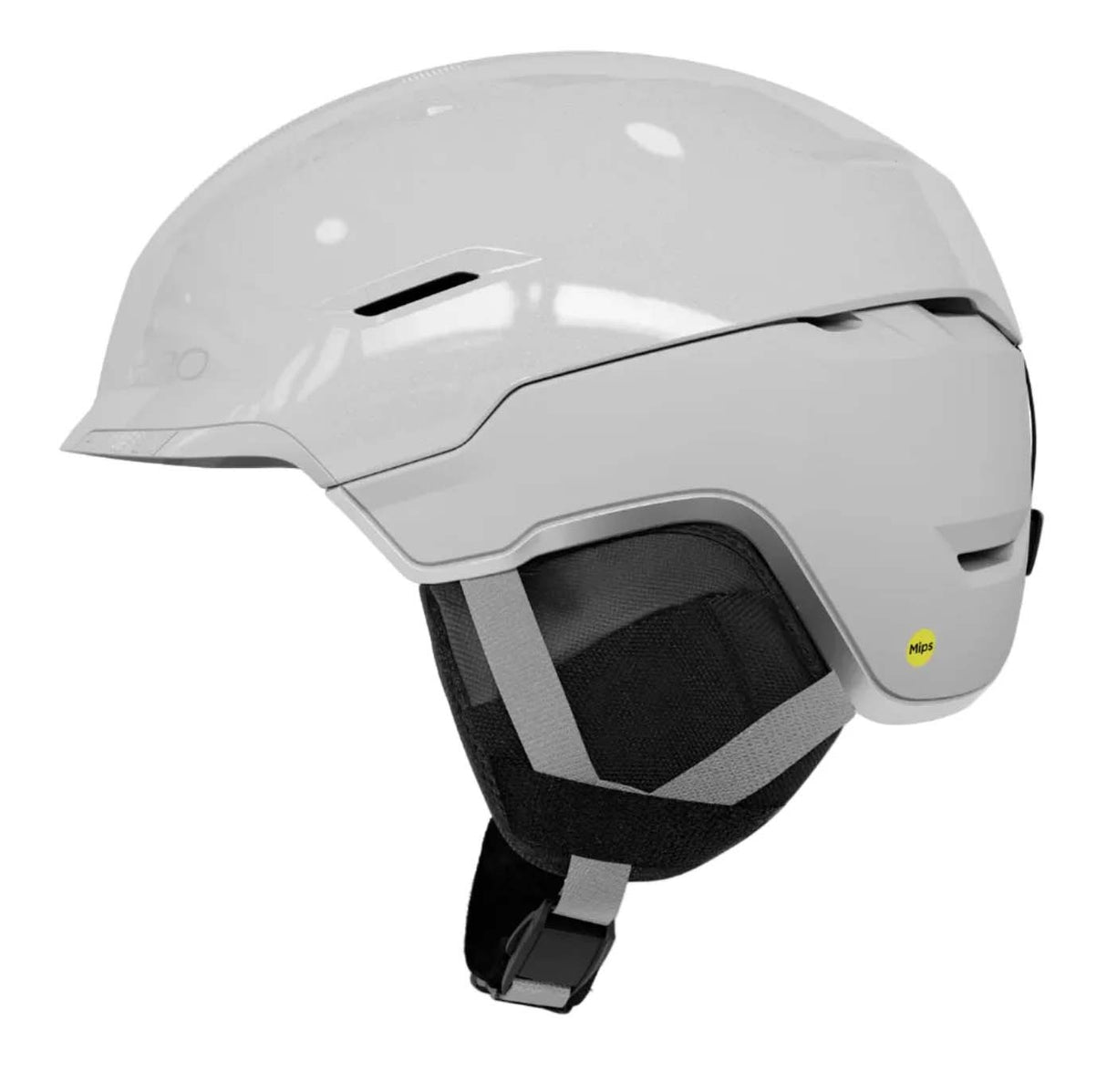 Tor Spherical-White helmet with a black interior on a white background
