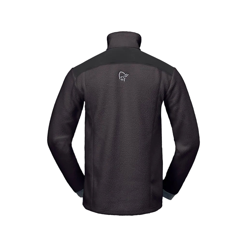 TrollveggenWarm3Jkt_-Black jacket with a brand logo on a white background