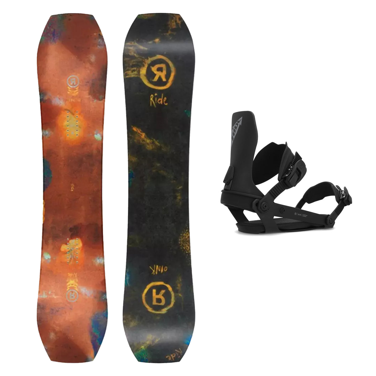 Ride Twinpig Snowboard 2026 with Ride A-6 Bindings Snowboard Package