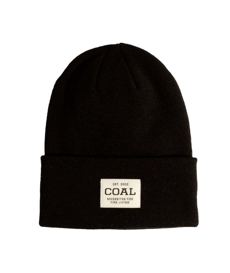 UniformBeanie- Black beanie with a brand label on a white background