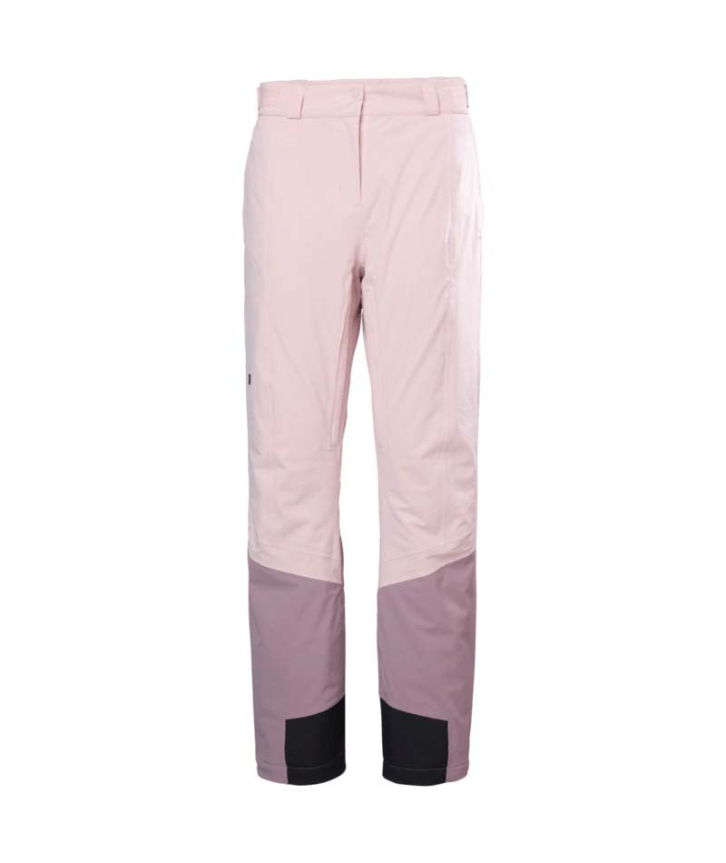 WAlpheliaInsulatedPant-Pink pants with black accents on a white background