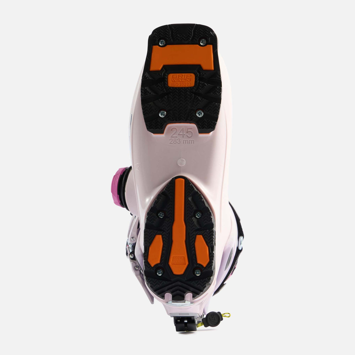 WCodeMV95BOA- Pink ski boot on a white background