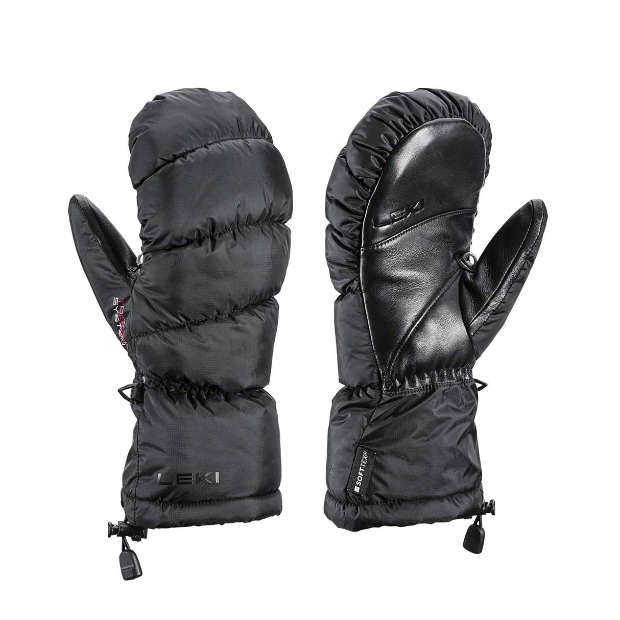 WGlace3DMitt-Black mitt glove on a white background