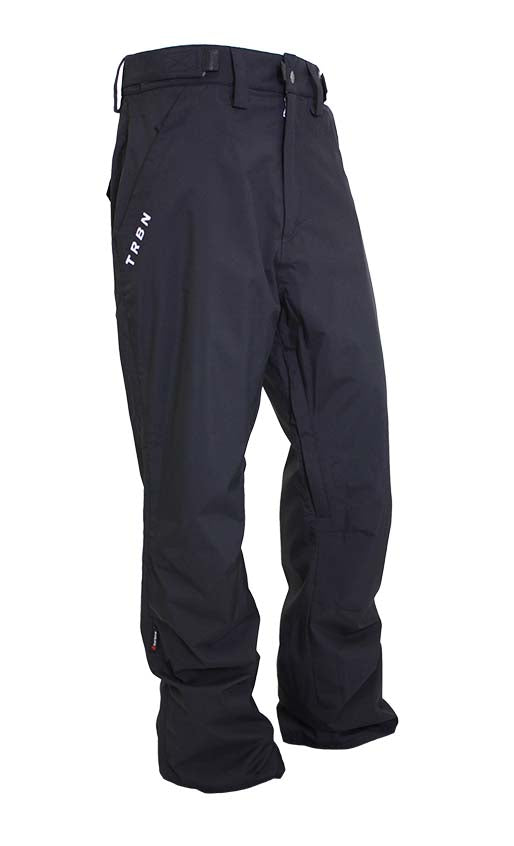 WGo-2Pant-Black snow pants with a brand logo on a white background