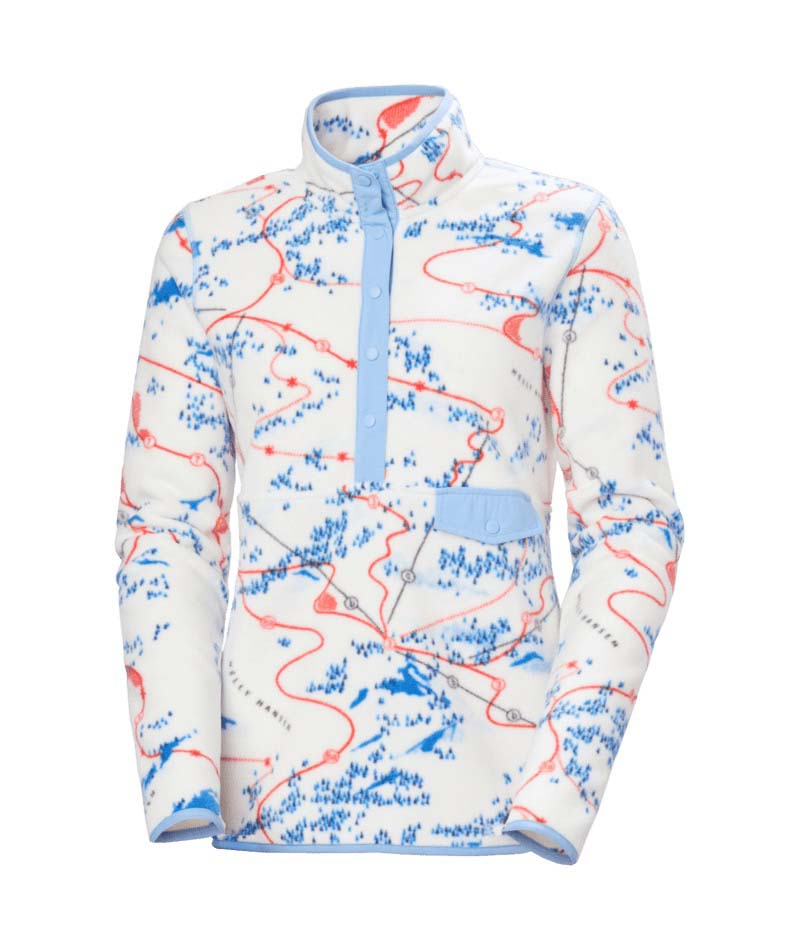 WMaridalenPrintedFleece-Colorful patterned fleece on a white background
