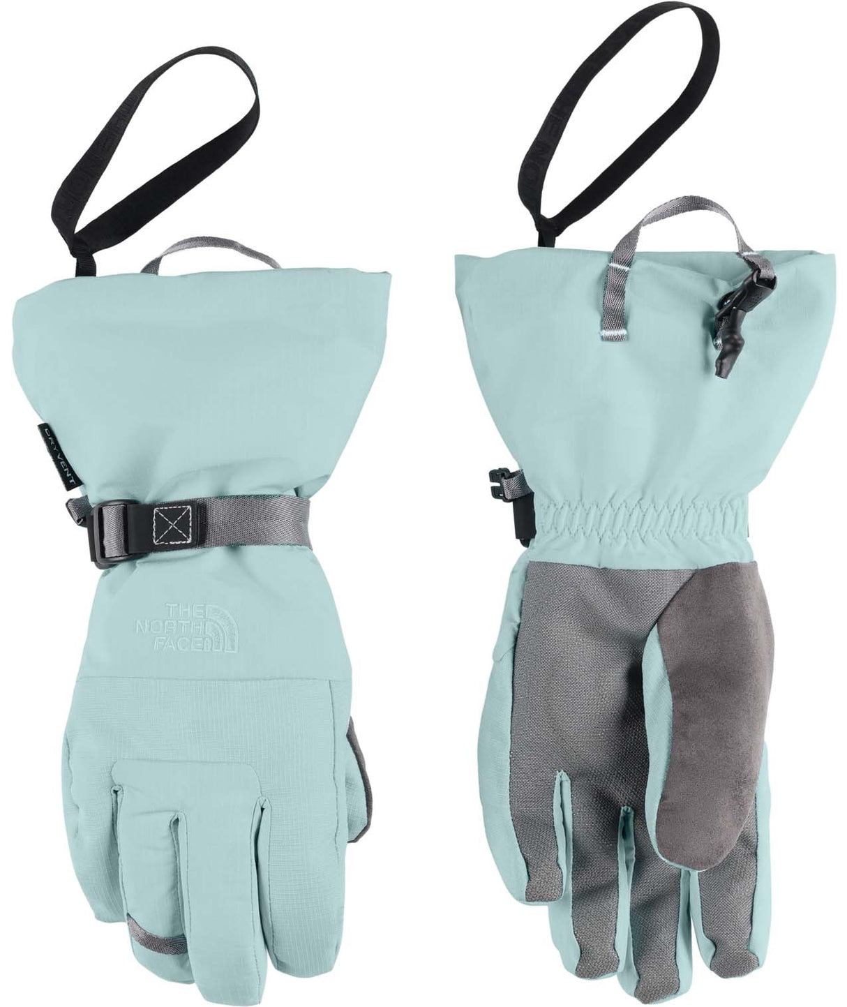WMontanaGlove-Pair of gloves with The North Face logo on a white background