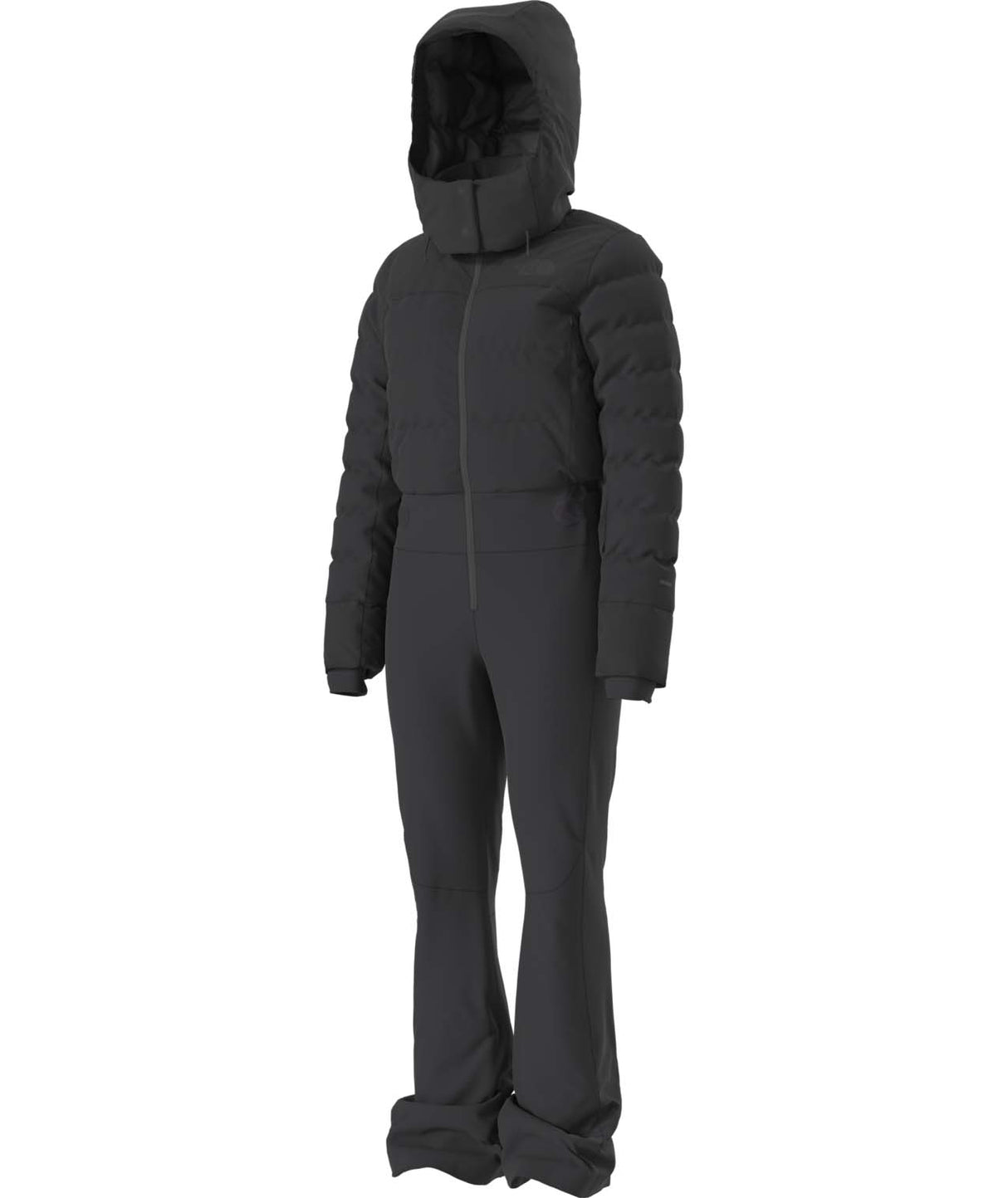 WOffTheClockOne-Piece-Black puffer suit on a white background
