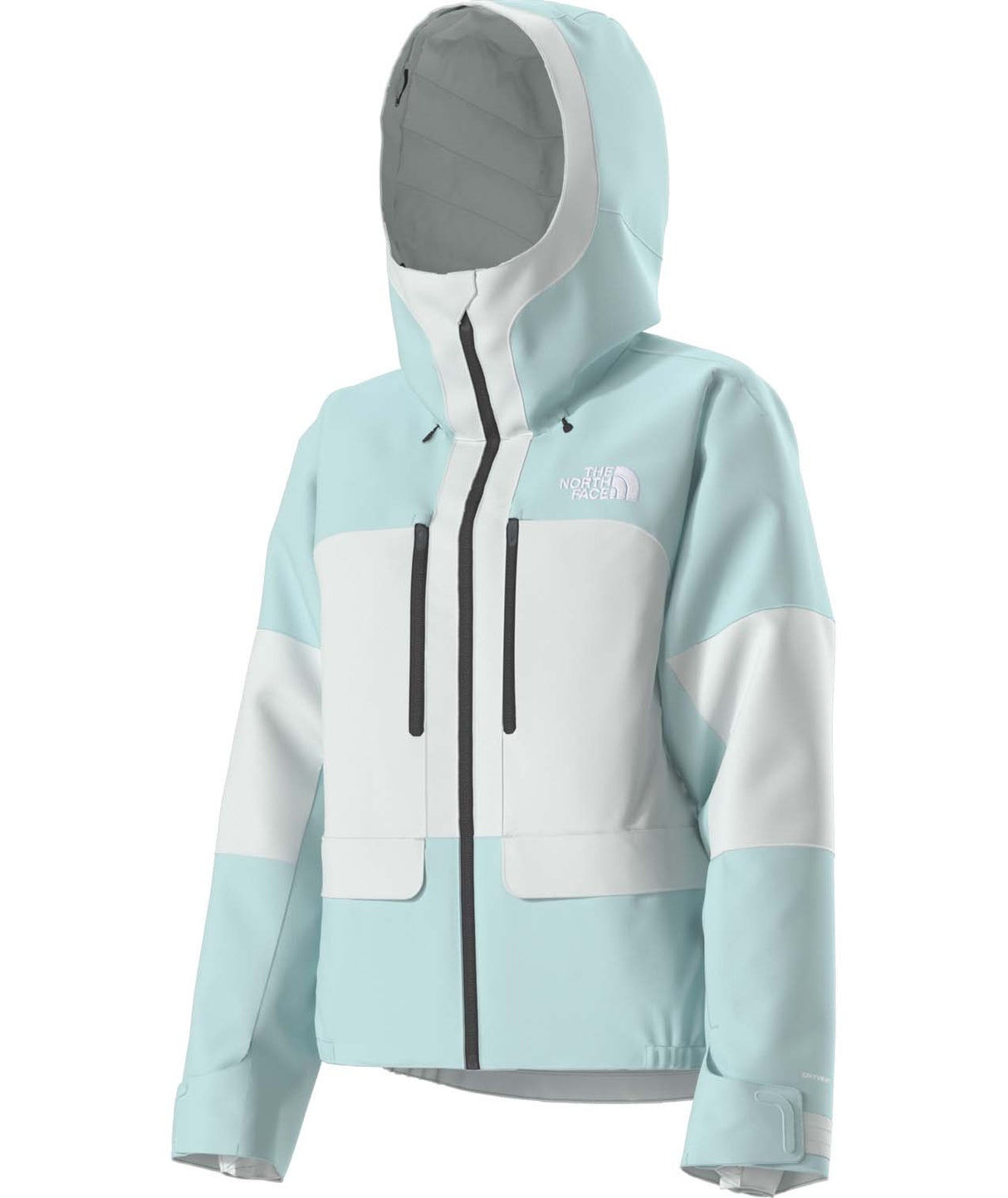 WPowstarJacket-Light blue jacket with a brand logo on a white background