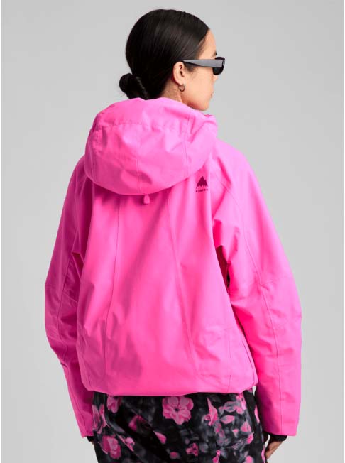 WReserve2LRelaxedAnorak-Pink hooded jacket on a white background