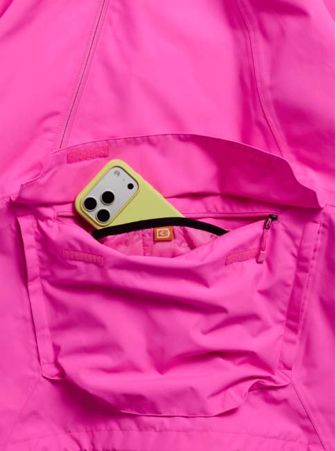 WReserve2LRelaxedAnorak-Pink hooded jacket on a white background