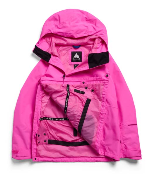 WReserve2LRelaxedAnorak-Pink hooded jacket on a white background