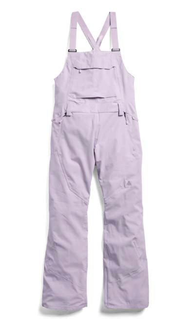 WReserve2LStretchBibPants-Purple bib overalls on a white background