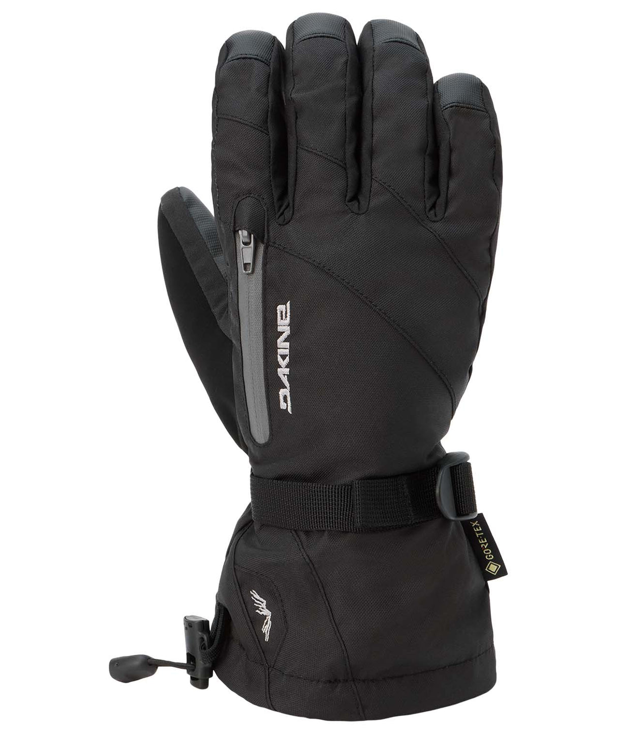 WSequoia2.0Gore-TexGlove-Pair of black gloves with brand logo on a white background