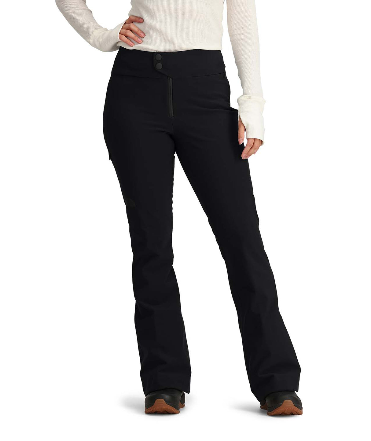 WSnogaPant-Black pants worn by a person on a white background