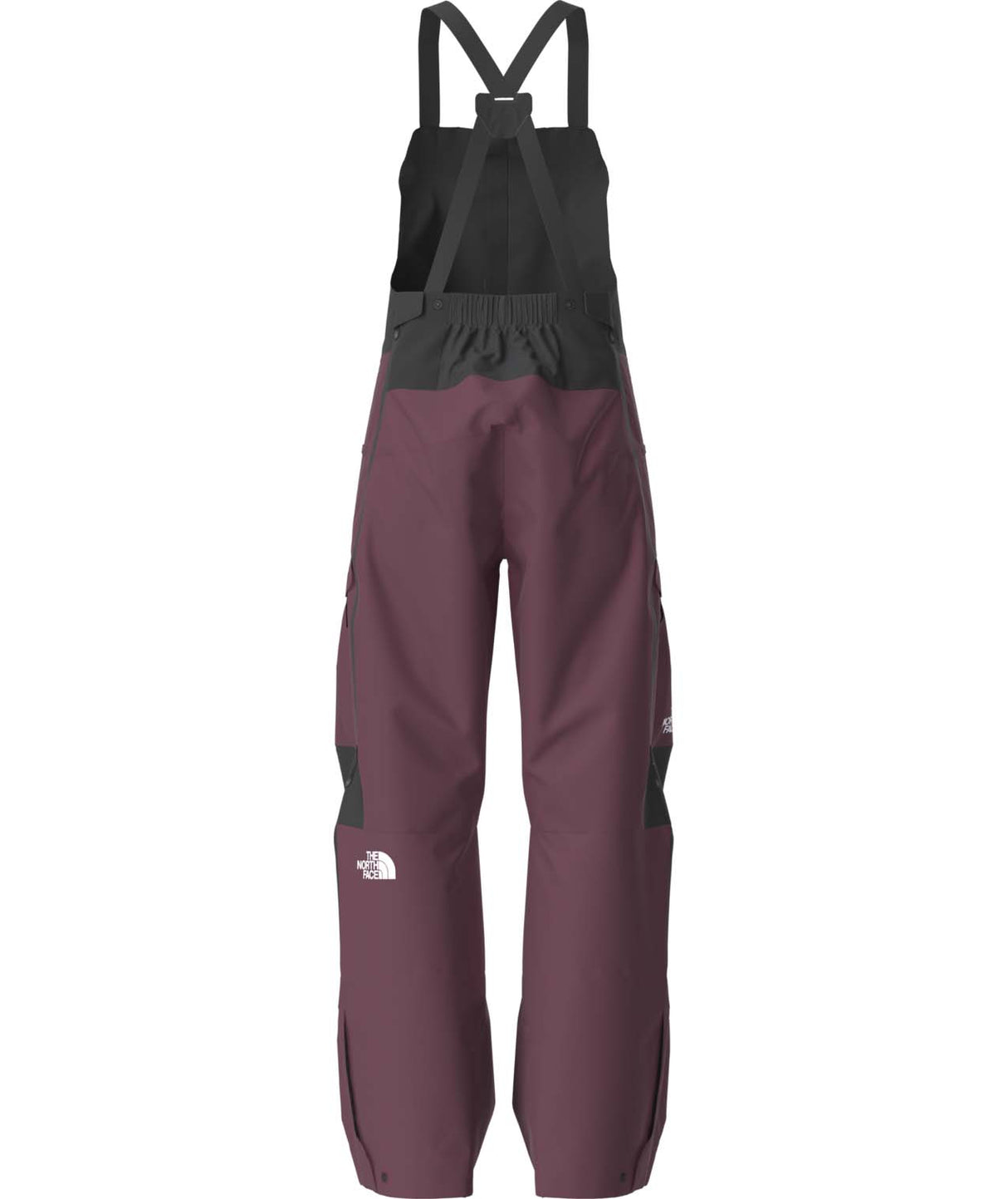 WSummitVerbierGTXBib-Purple bib overalls with black accents on a white background