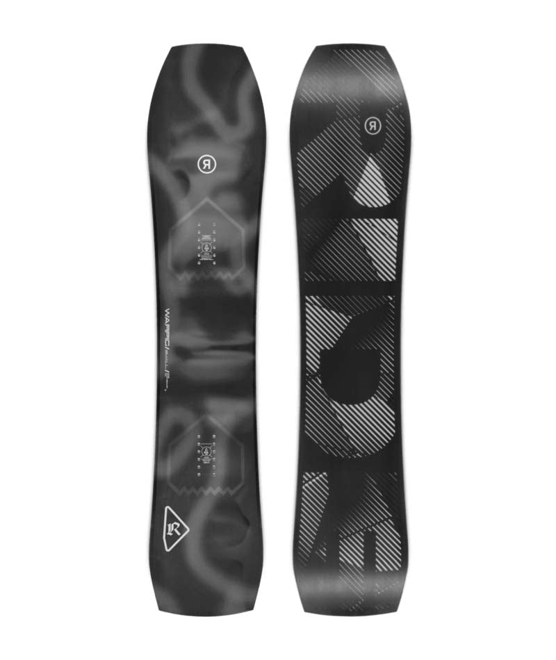 Warpig- Black and grey snowboard on a white background