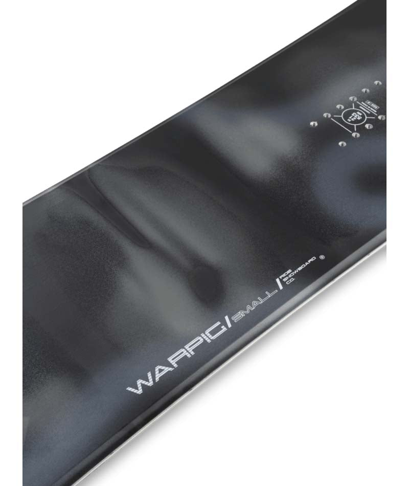 Warpig- Black and grey snowboard on a white background