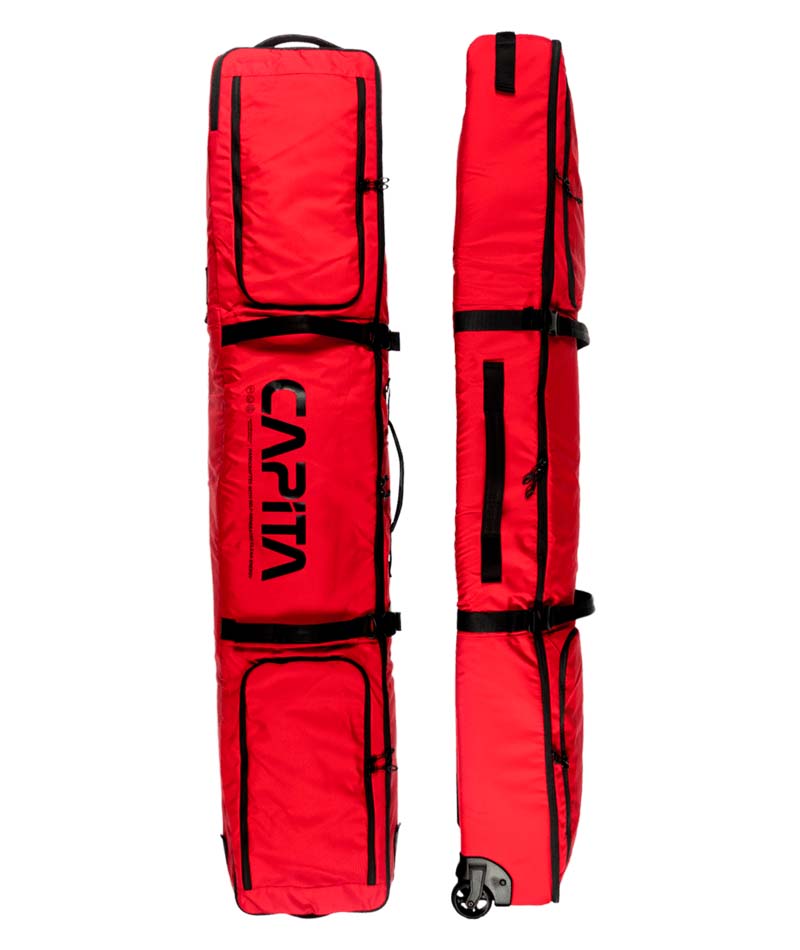WheeledBoardBag-Red bag on a white background