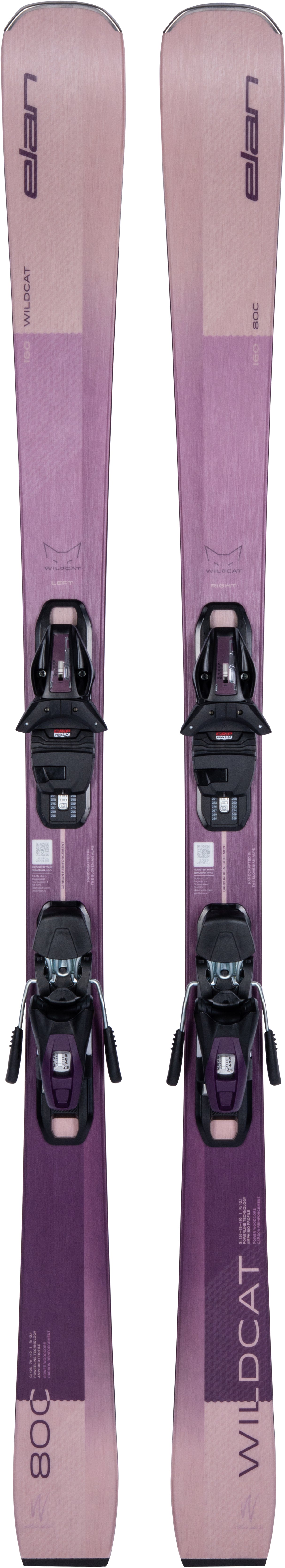 Wildcat80CEL9GWShift- Light pink and purple ski on a white background